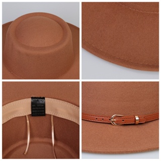 Ladies Wool Fedora Hats For Women Men Red Hat Luxury  Church Panama Bump Cap Fedora Hats With Brown Belt Wholesale 2022 #6