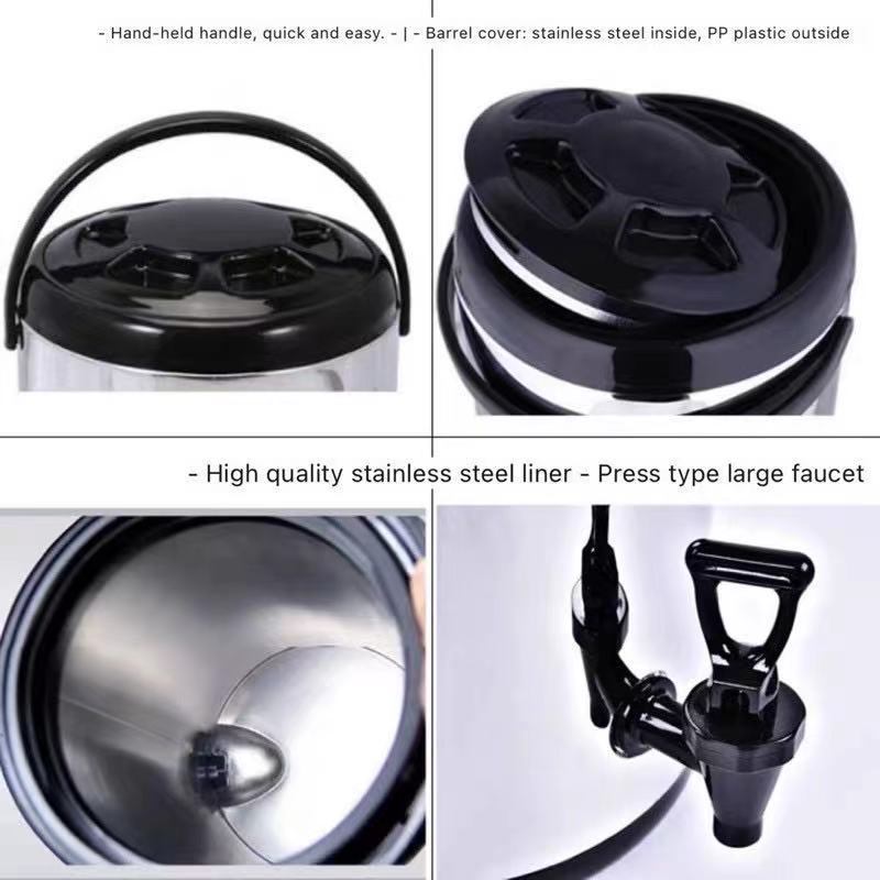 12L /10L/ 8L Milk Tea Bucket Milk Tea Barrel Water Jug Stainless