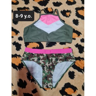 Mix & Match AMERICAN EAGLE COOP Army Green Two Piece Bikini Swimwear Swimsuit Size 8 to 9 Years Old #1