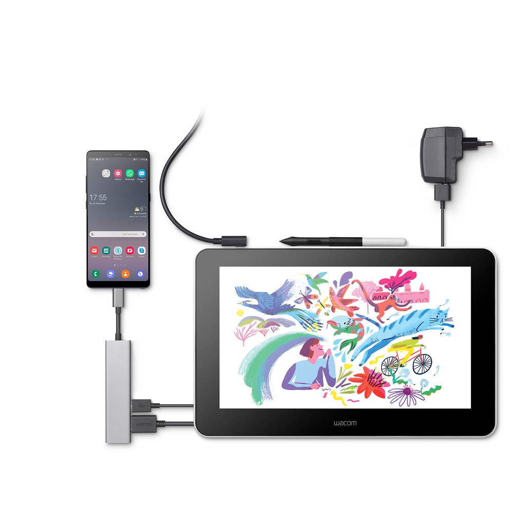 Интерактивный дисплей Wacom one (dtc133) черный