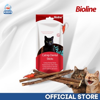 Bioline Catnip Dental Sticks - Cat treat, Encourages playful behavior while Preventing Oral diseases