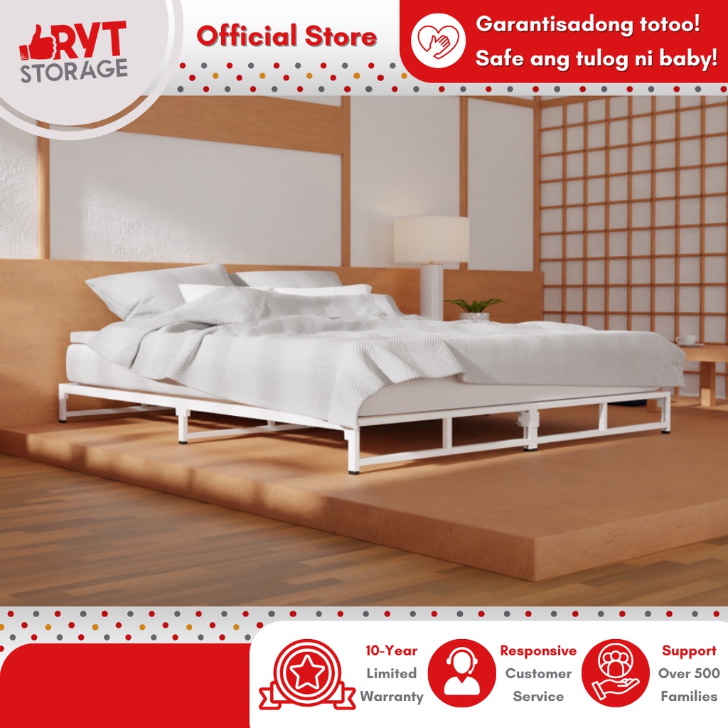 RYTStorage BenBed Japanese DIY Bed Metal Powder Coated Low Platform Bed