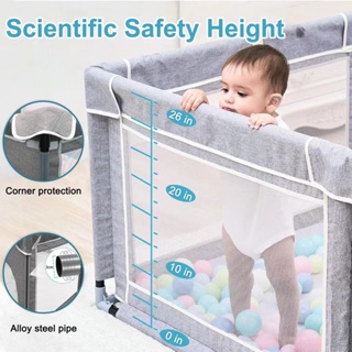Baby Playpen Toddler Indoor Outdoor Kids Activity Center Safety Fence Play Area Breathable Mesh Crib #8