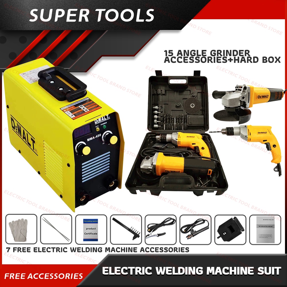 DeWALT 2in1 MMA450 Portable IGBT Inverter Welding Machine+DeWALT