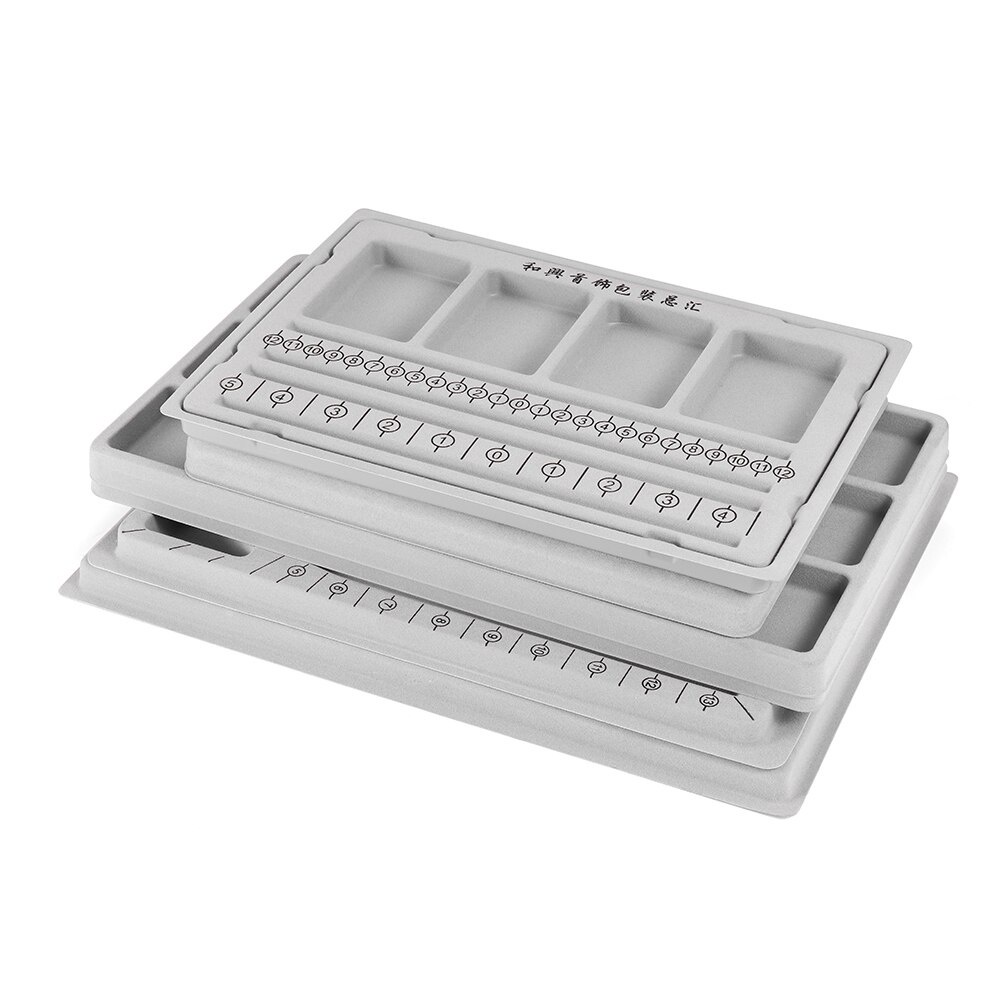 Gray Flocked Bead Board For DIY Bracelet Necklace Beading Jewelry Making Organizer Tray Design Craft Measuring Tool