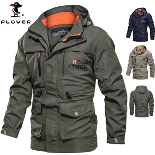 PLOVER Spring Autumn Men's Casual Warm Windproof Waterproof Breathable Jacket Outdoor Hiking Suit