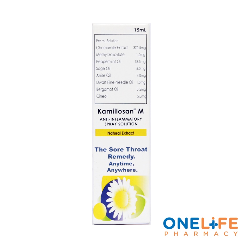 Kamillosan Antiinflammatory Throat Spray Solution 15mL Shopee