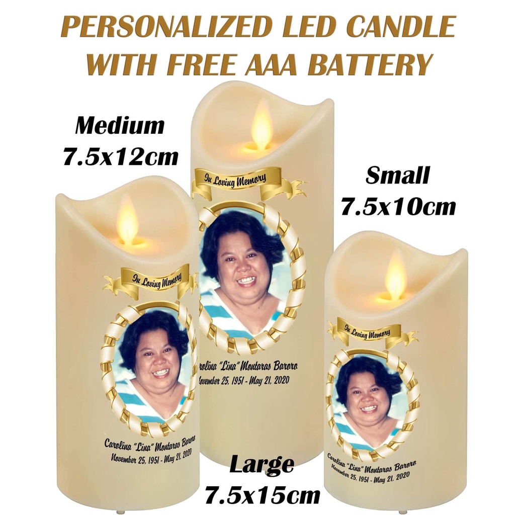 Personalized LED Candle with FREE AAA Battery Shopee Philippines