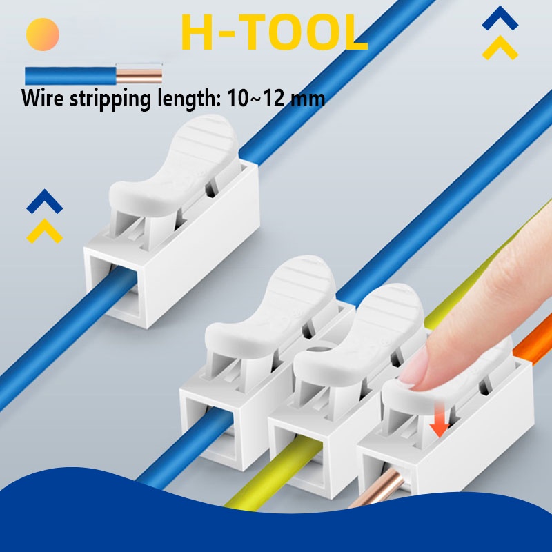 2 Pin 3 Pin Self Locking Electrical Cable Connector Quick Splice Lock Wire Terminals Set 2 3 