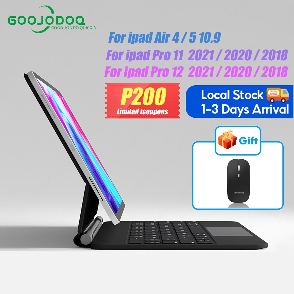 GOOJODOQ Magic Keyboard for ipad Air 4/5 Pro 11 12.9 Case with Wireless