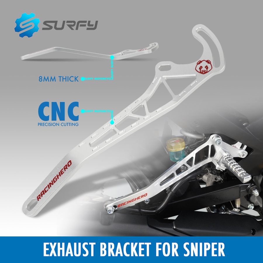 Racinghero Hyper Bracket Exhaust Pipe Bracket For Sniper 150 Sniper 155 Vva Cnc From Thailand