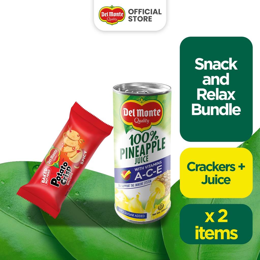 DEL MONTE Snack and Relax Combo 7 x 2 Items (Potato Crisp Spicy + 100