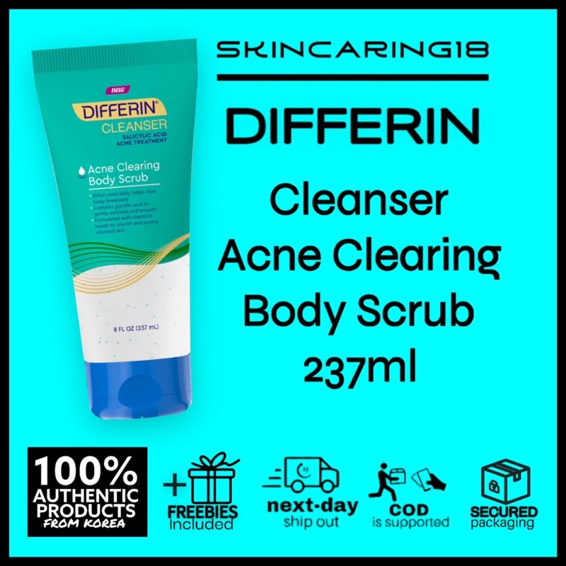 DIFFERIN Cleanser Acne Clearing Body Scrub 237ml By SkinCaring18