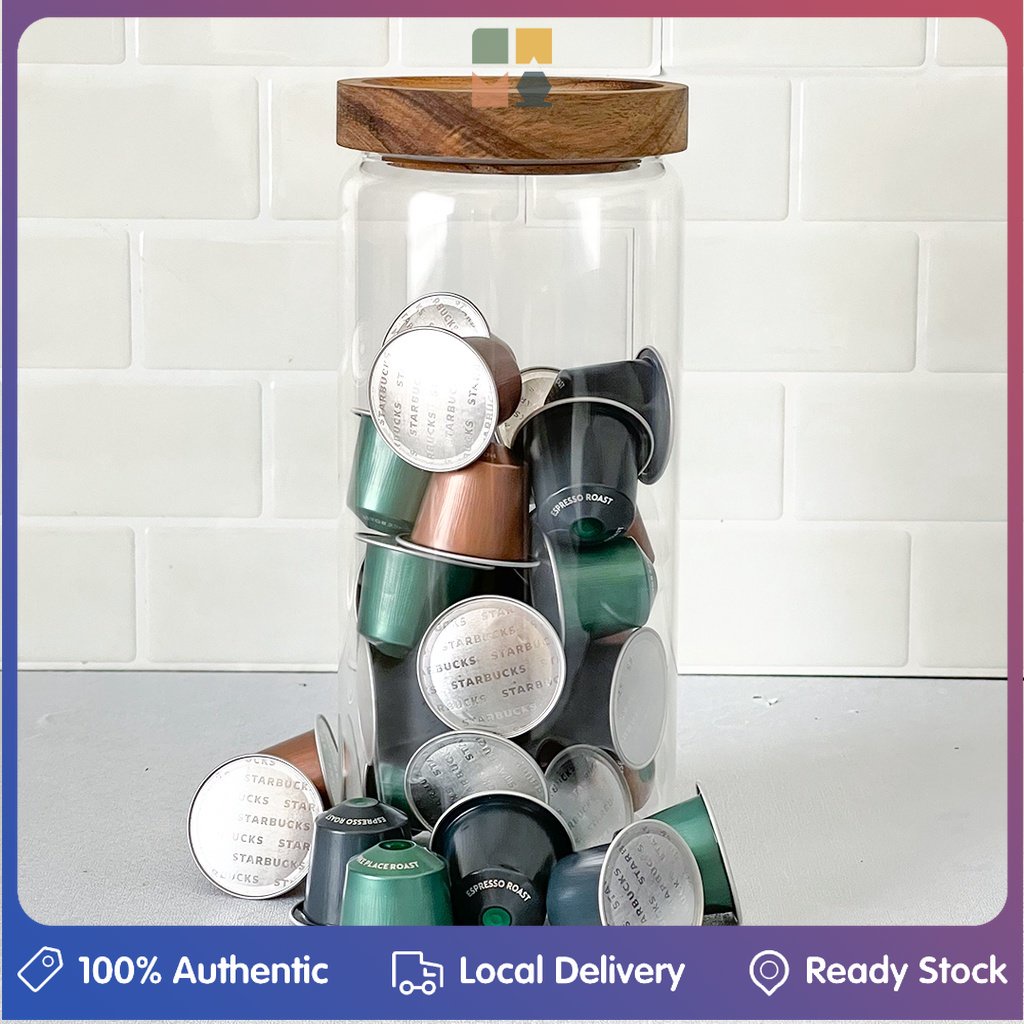 Flandre Wood Screw Lid Cap Glass Jar Kitchen Storage Sealed Cans Food