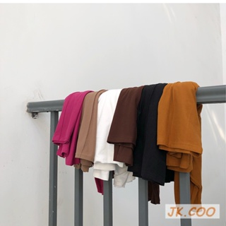 [JK.COO] Korean Women's Autumn Winter New Style Casual High Neck Slim-Fit Slimmer Look Versatile Long-Sleeved Bottoming Shirt T-Shirt  AA #8