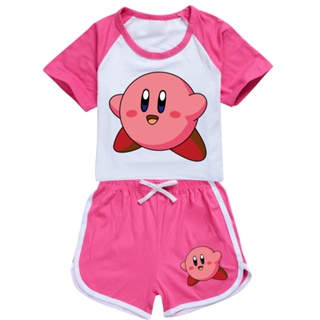 Kirby Girls Cartoon Printed T-shirt Fashion Hot Sale Casual Fashion Kids Shorts Home Wear Summer New Sports Set #4