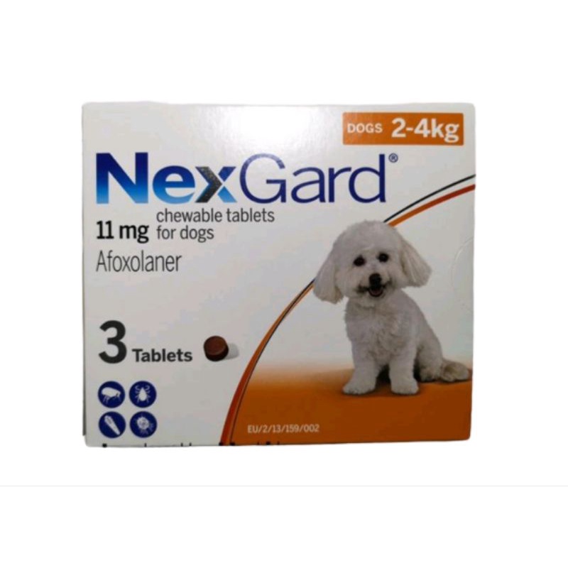 Powerful Dog Lice Medicine, NEXGARD, size S (2-4 kg) ORIGINAL MERIAL IMPORT Sell per box Contents 3 Items