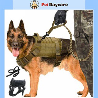 ❤️❤️Pet Daycare Tactical Dog Vest Breathable Military Dog Clothes Harness Adjustable Size Training Hunting Military