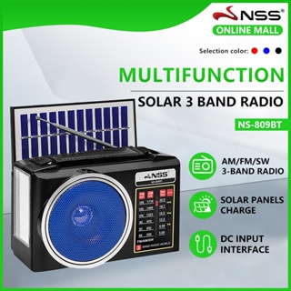 NSS Bluetooth AM/FM/SW 1 band Solar Radio with USB/TF with LED Light