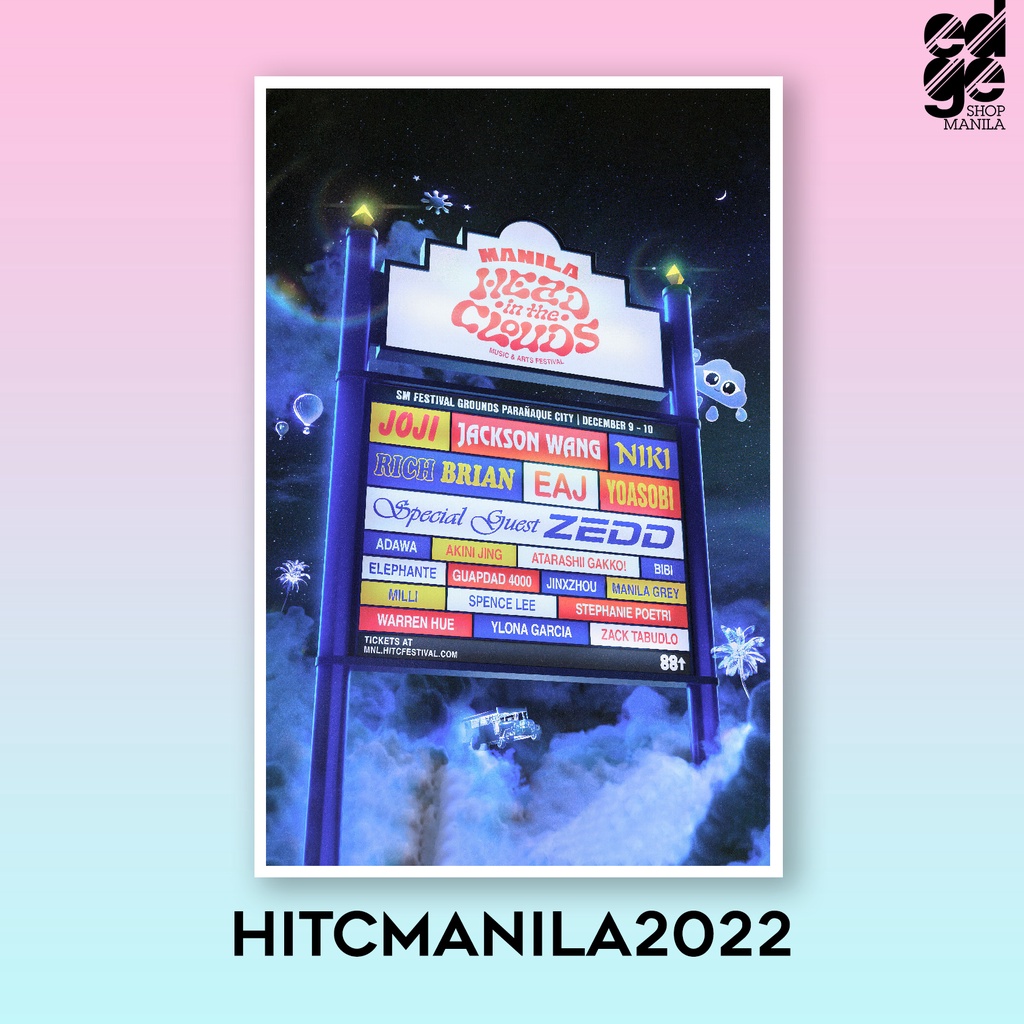 2022 HEAD IN THE CLOUDS MANILA Concert Posters ( 305mm x 470mm