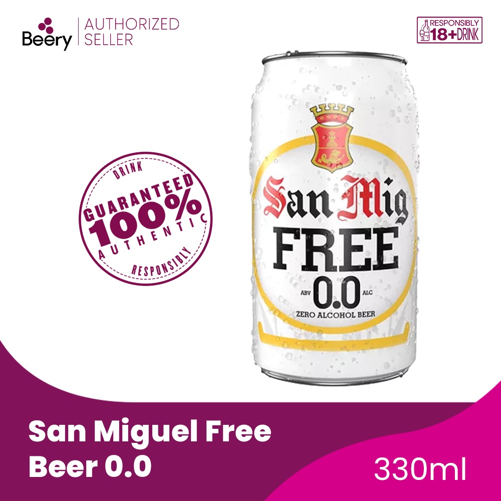 San Miguel Free 0.0 No Alcohol Beer 300ml Can Shopee Philippines