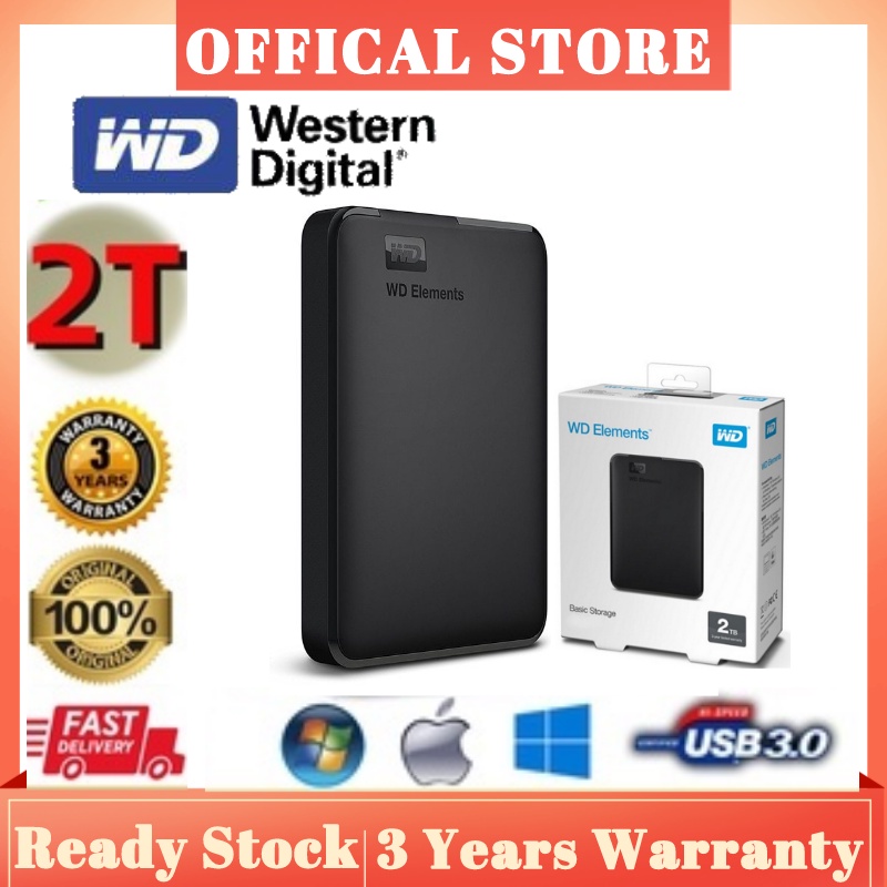 Wd External Hard Drive 25 Portable Hard Drive 2tb 1tb Hdd Usb30 Hard Drive Shopee Philippines 8618