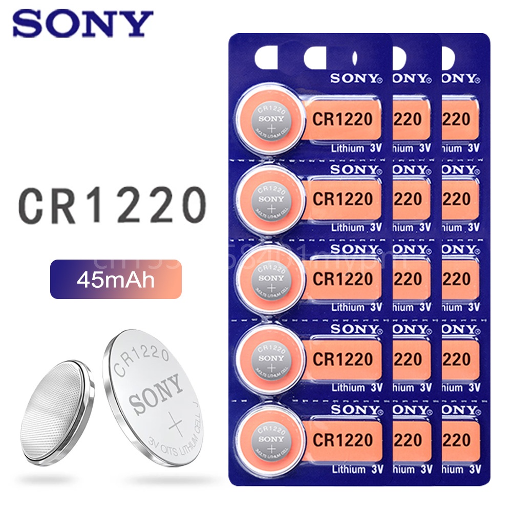 SONY Original CR1220 Button Cell Batteries 3V Lithium Coin Battery ...