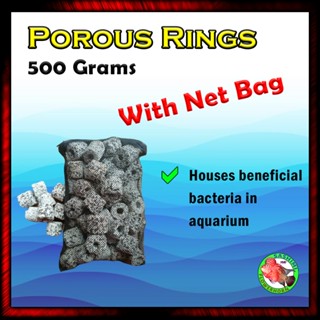 400g Porous Rings, Ceramic Rings, Nanotech house for Beneficial Bacteria in Aquarium with Net Bag #1