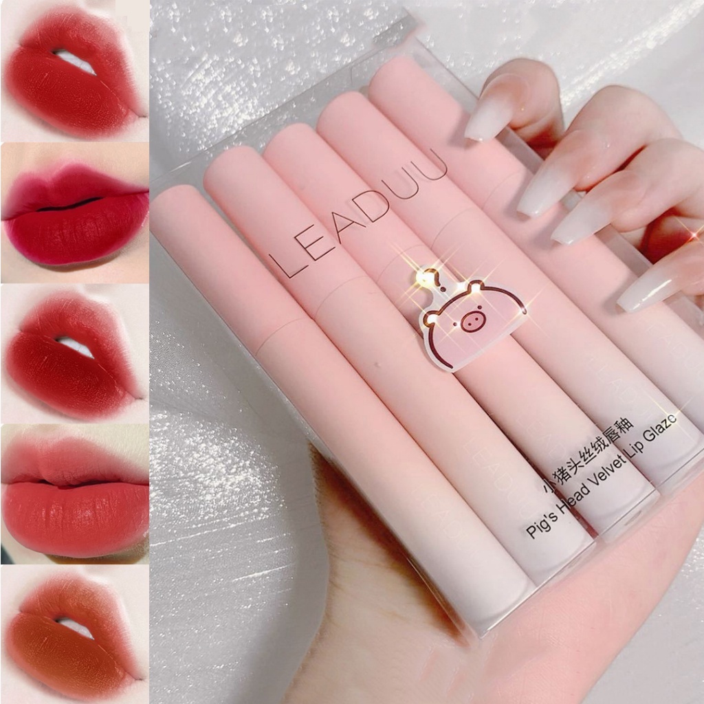 5pcsset Lip Tint Set Waterproof Lipstick Set Matte Lipgloss Tint Set Makeup Long Lasting Lip 2997