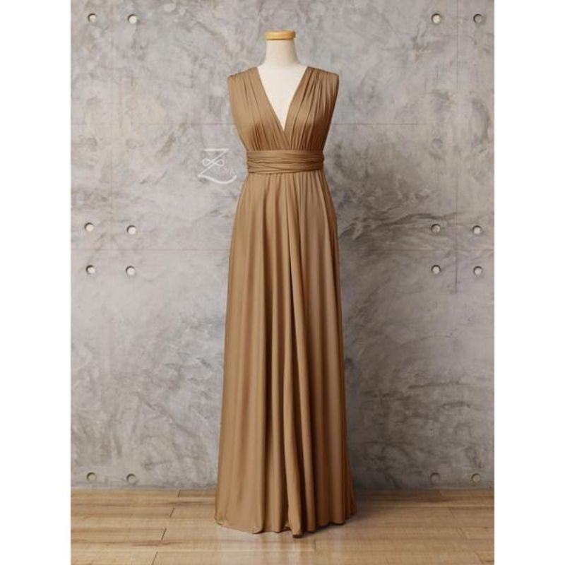 Brown infinity dress with tube Shopee Philippines