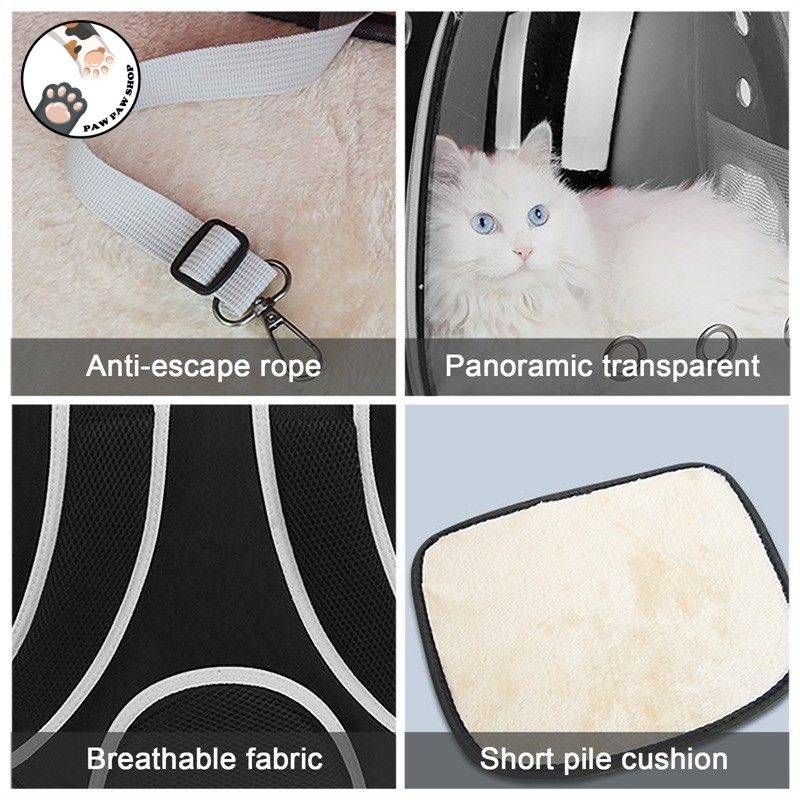 Cat Bag Pet Backpack Portable Transparent Space Capsule Breathable Backpack #4