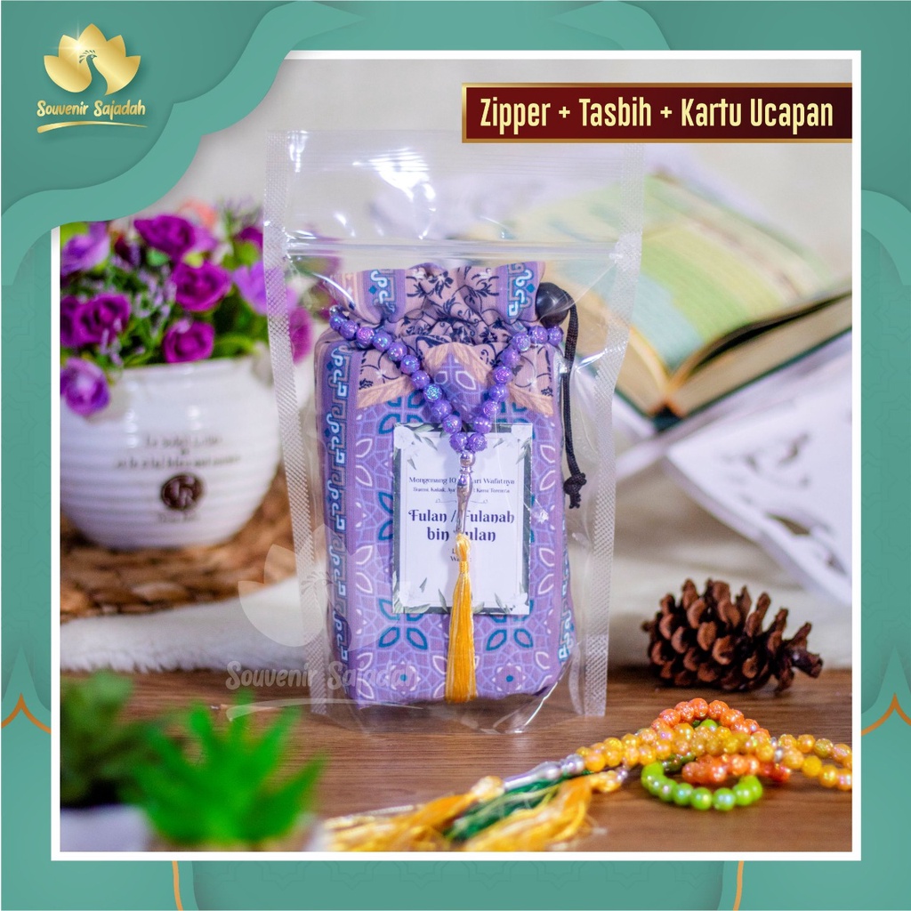 Cashmere Motif Travel Prayer Rug + Zipper premium Polyester Free Pouch, 100x50 cm | Wedding Souvenirs, Souvenirs Of Hajj, Umrah, Tasyakuran, Aqiqah And Tahlilan | A Traveling Afternoon