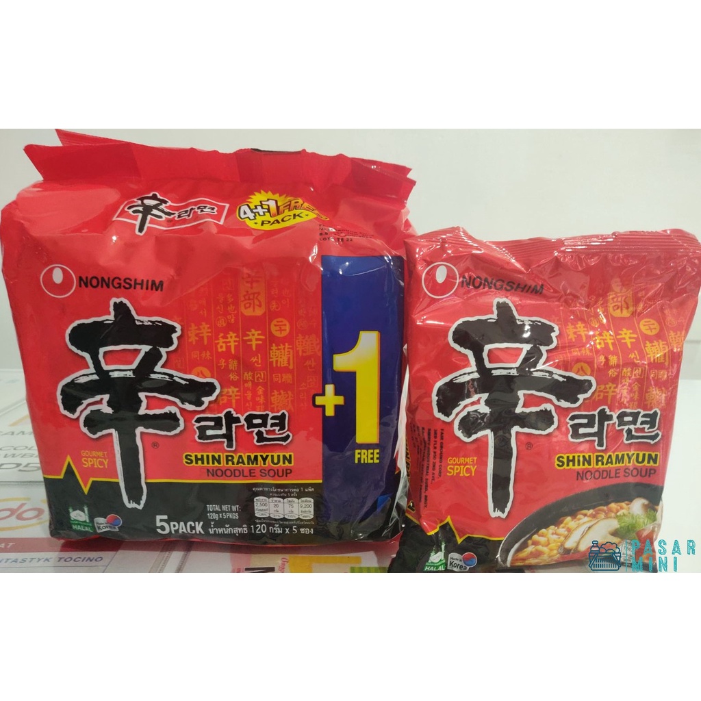 Nongshim Shin Ramyun Korean Noodle Soup 120g Single Pouch | Shopee ...