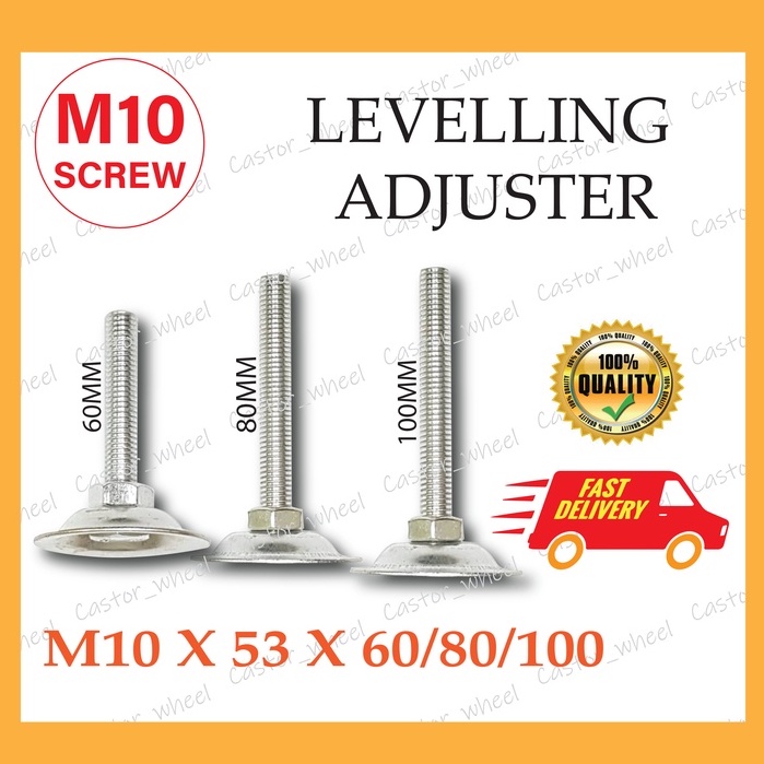 M10 ADJUSTABLE LEVELING STAND STEEL BASE FLOOR MOUNTED /LEVELING MOUNT