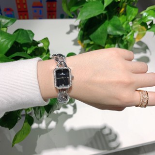 Fashion classy Chanel style chain Women's Watch rhinestone classic versatile simple ins luxury quar #2