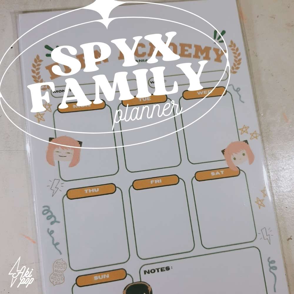 spyxfamily-anime-weekly-planner-anya-loid-yor-shopee-philippines