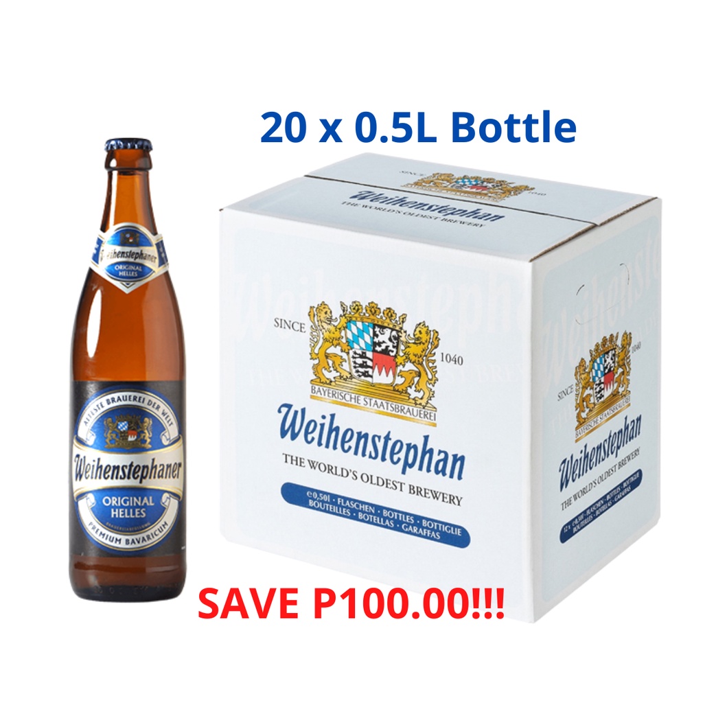 Weihenstephan Original Helles 500ml X 20 Bottles Bundle Save 10000 Shopee Philippines