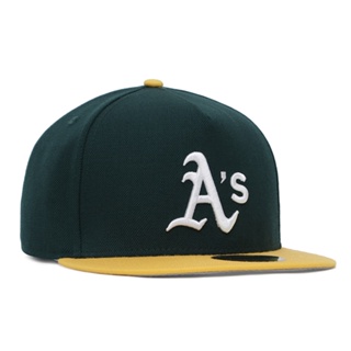 Oakland Athletics MLB Dark Green Yellow 59FIFTY Retro Crown Fitted A-Frame Cap #3