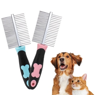 Pet Dog Cat Stainless Steel Grooming Tool Pet Dog Cat Stainless Pet Fur Hair Stainless Brush Comb