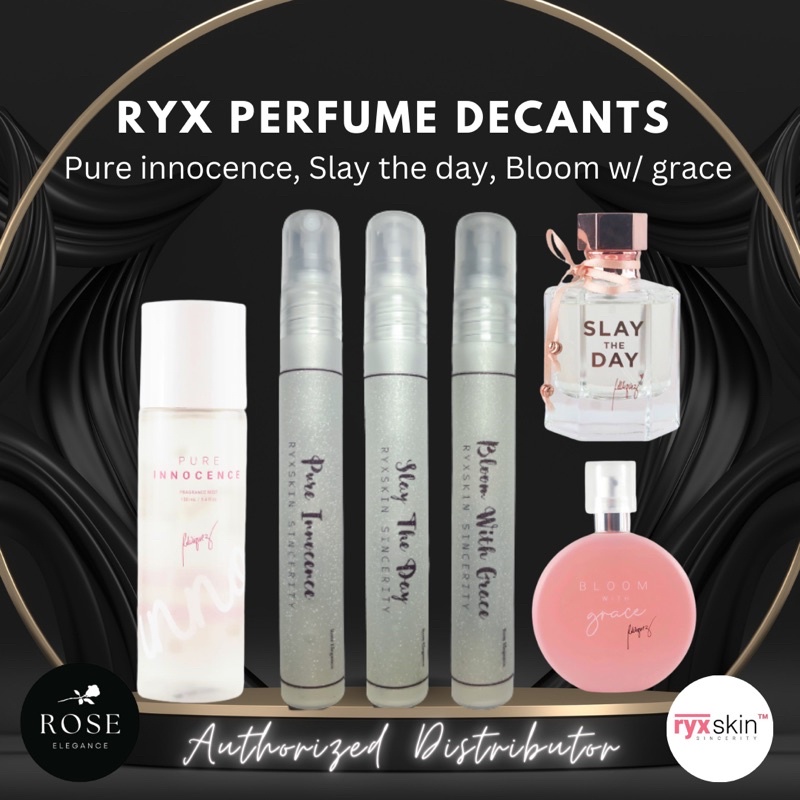 Ryx Perfume Decants - Pure Innocence, Slay The Day, Bloom With Grace 