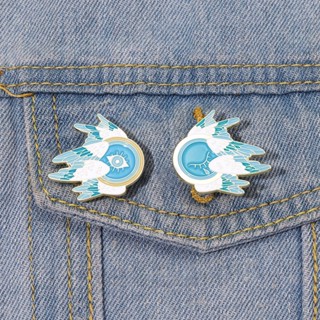 Artistic Blue Devil Eyes Enamel Lapel Pin Brooch Creative Wings Eyes Badge Pins Jewelry Accessories Gift for Friends #2