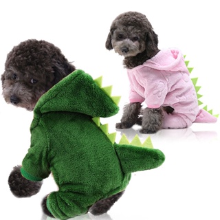 （New）✉❍▪Dinosaur Thicken Funny Pet Dog Clothes Winter Warm Dog Pet Clothing Hoodies Sweatshirt for S