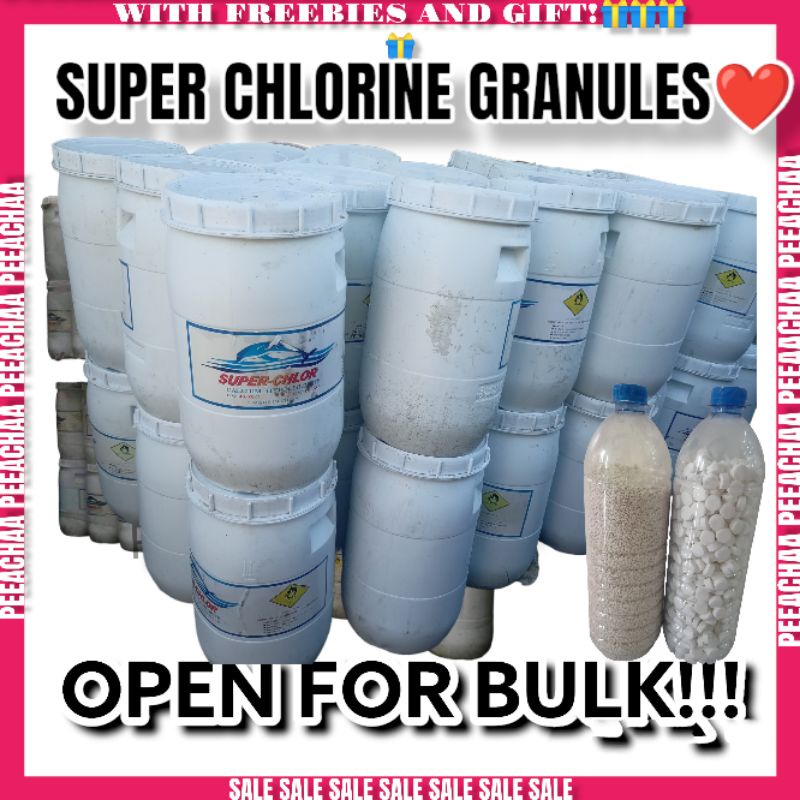 1Drum Super Chlorine granules 100 and with free drum Shopee Philippines