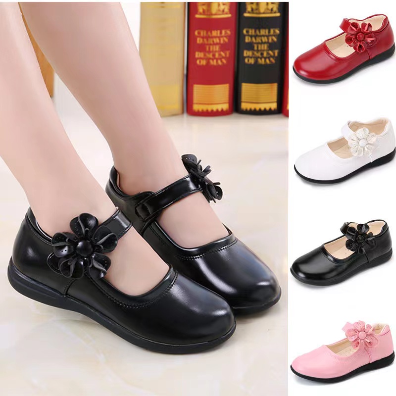 High quality Girls black leather shoes kids school shoes for 3-12years ...