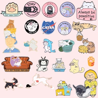 50 Styles Cat Club Enamel Pin Cat Planet Moon Cafe Paw Badge Custom Kitten Brooch Lapel Pin Jeans Shirt Bag Cute Animal Jewelry Gift #2