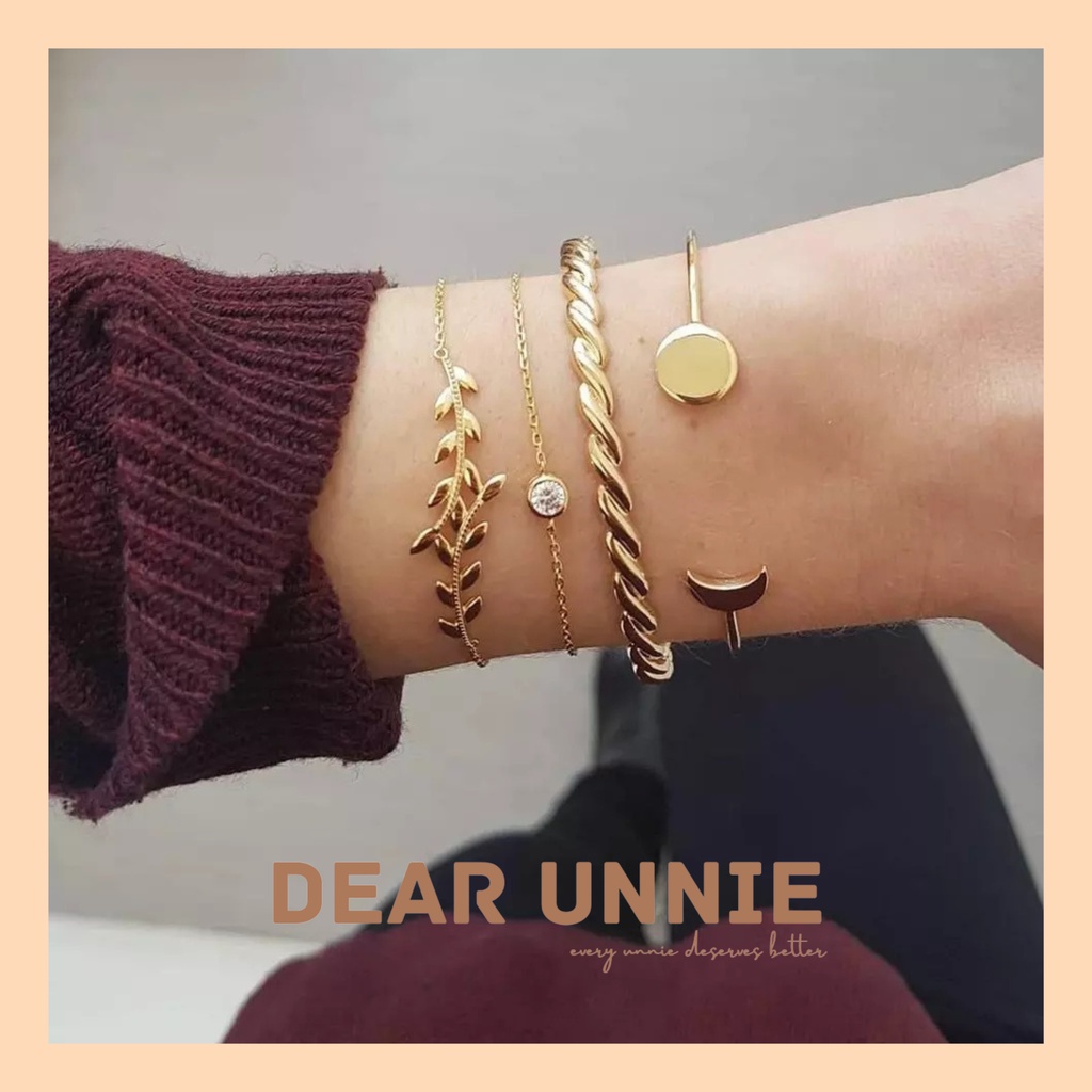 Dear Unnie Korean Style Fashion Charm Bracelet and Bangle