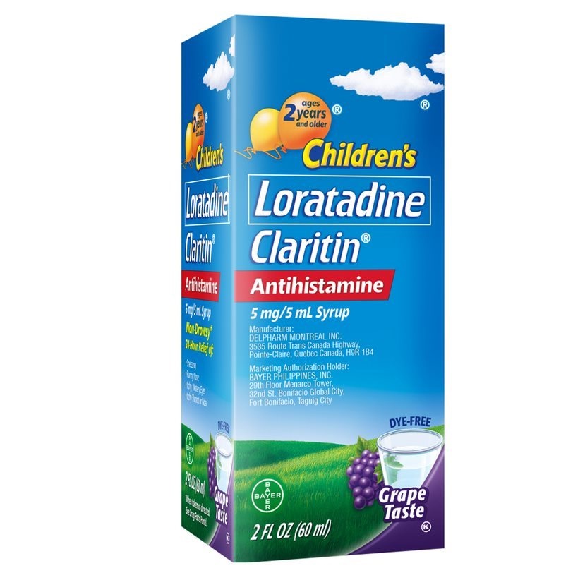 CLARITIN Loratadine for Children Grape Syrup 5mg / 5ml 60ml Shopee Philippines