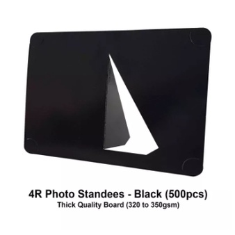 500pcs 4R Photo Standee Frame Standees for Photobooth BLACK - Thick Quality Boards (320 to 350gsm)