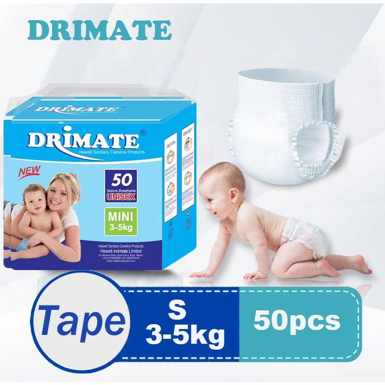50pcs disposable baby diaper ( S,M,L) PANTS Type Unisex Ultra thin and dry Breathable