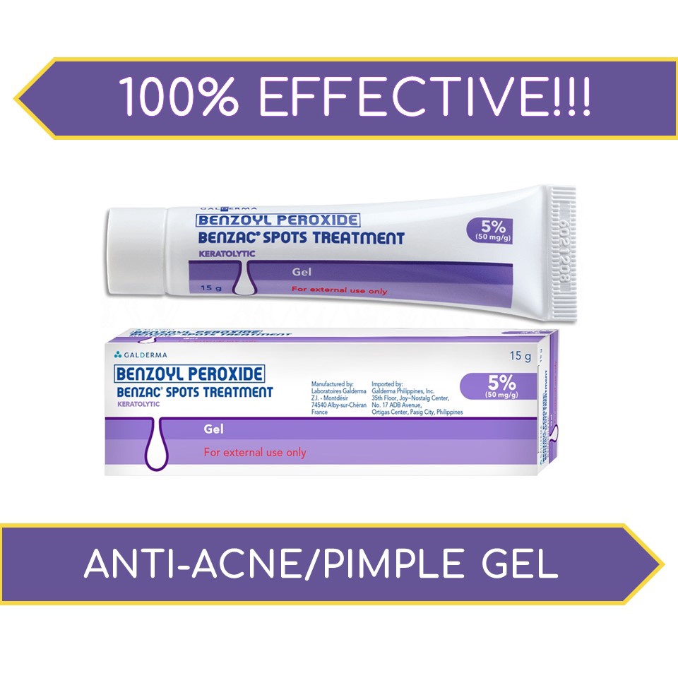 Benzoyl Peroxide Benzac Spots Treatment Anti Pimple Gel Mg G Shopee Philippines